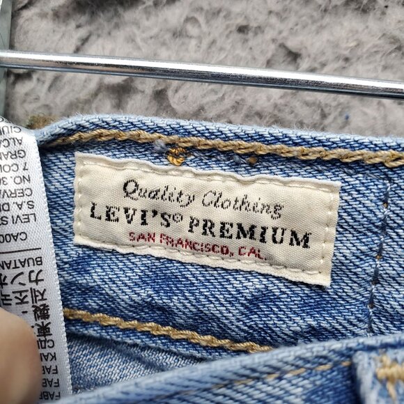 Levis Jeans Womens Size 24 Light Blue High Loose Taper Distressed Denim - Picture 3 of 15